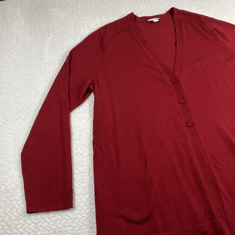 J. Jill Cardigan Sweater Large Red Button Holidays‎ Christmas - Picture 5 of 12